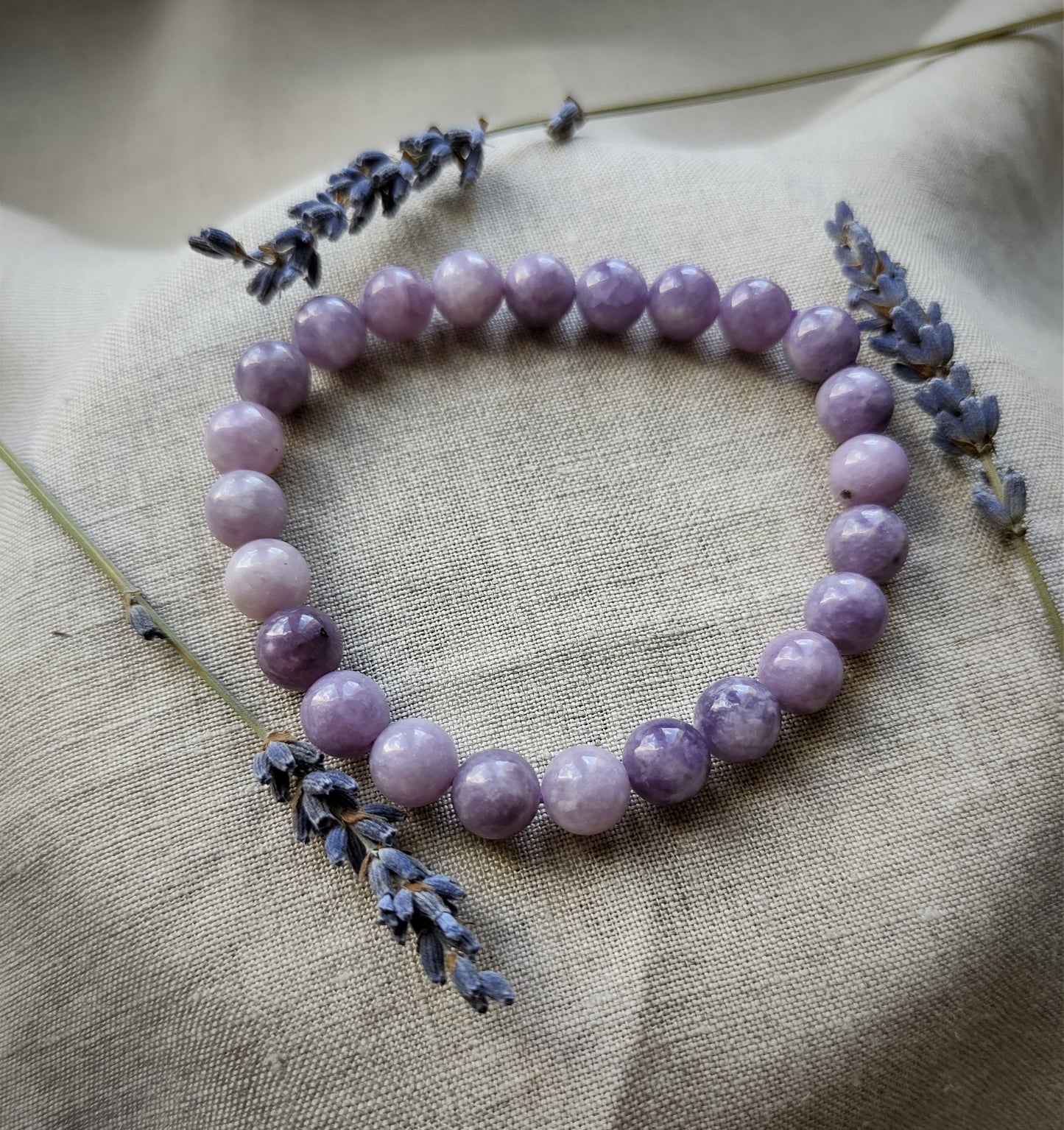 Lépidolite - Bracelet Boule 8mm