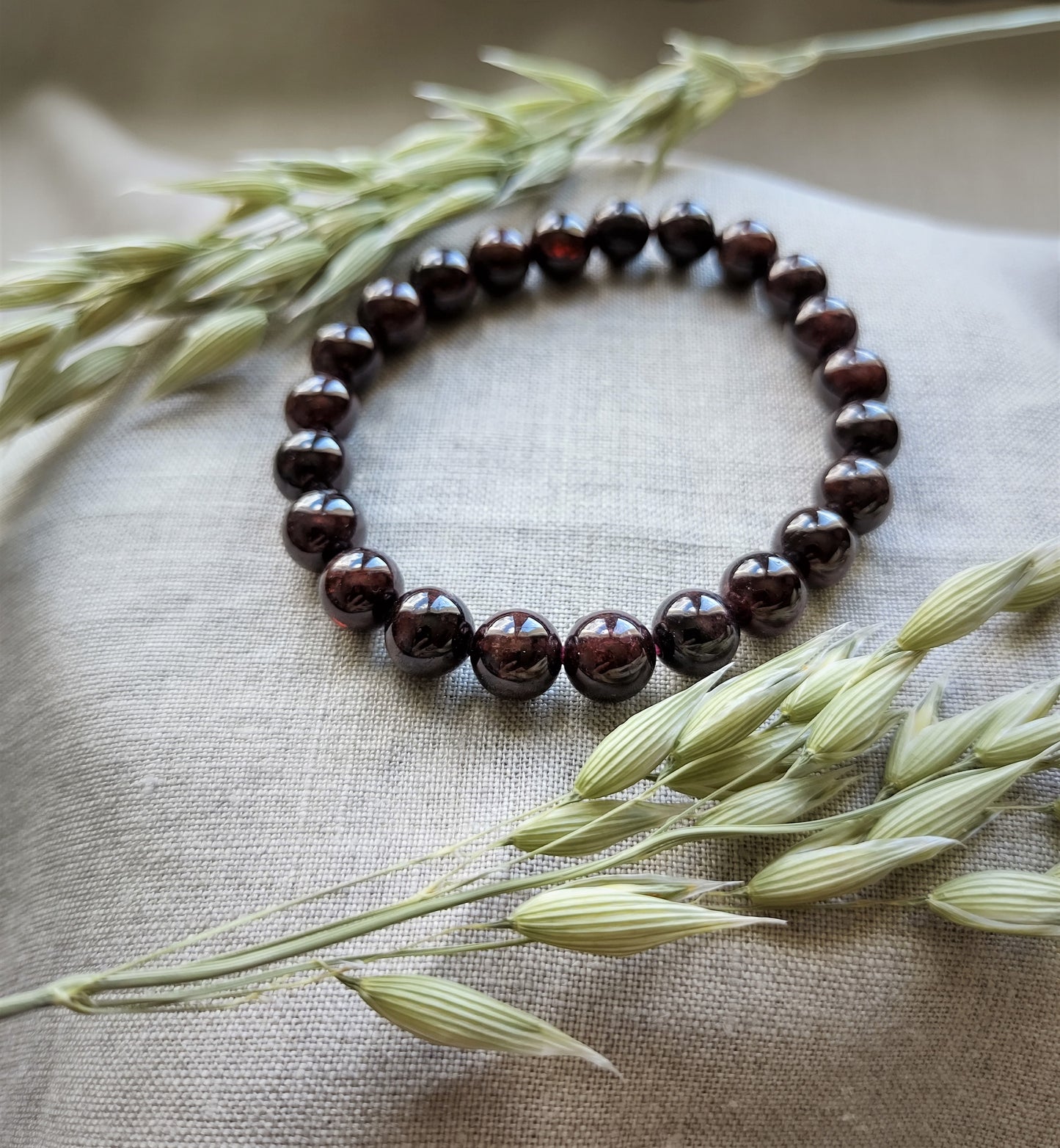 Grenat Almandin - Bracelet Boule 8 mm