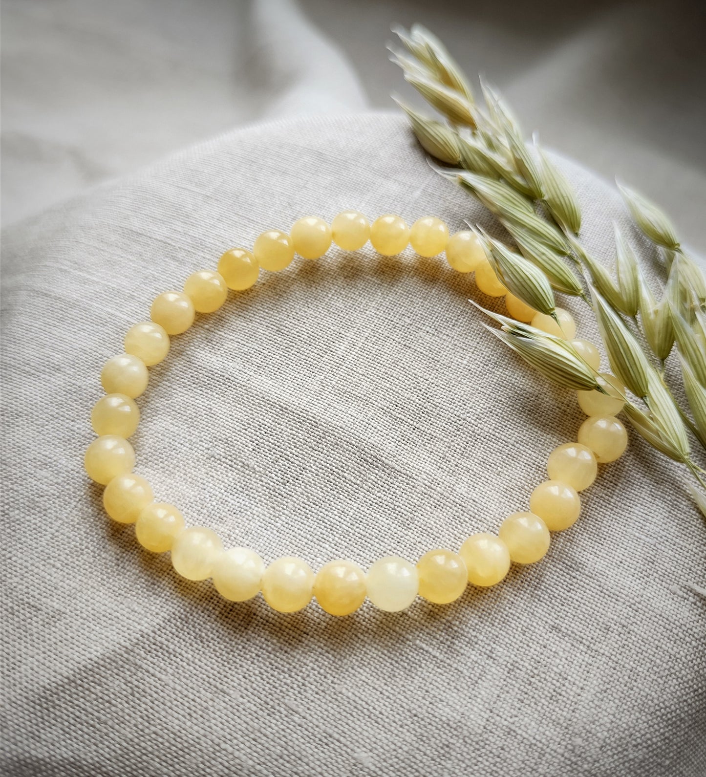 Yellow Calcite - 6mm Ball Bracelet
