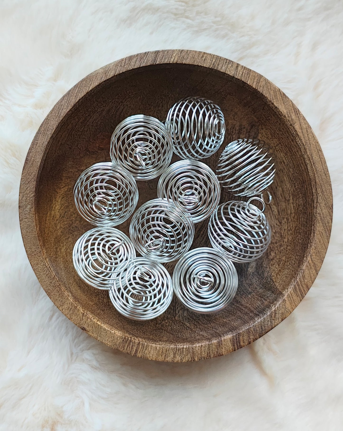 Pendentif Cage Argenté Grande Taille