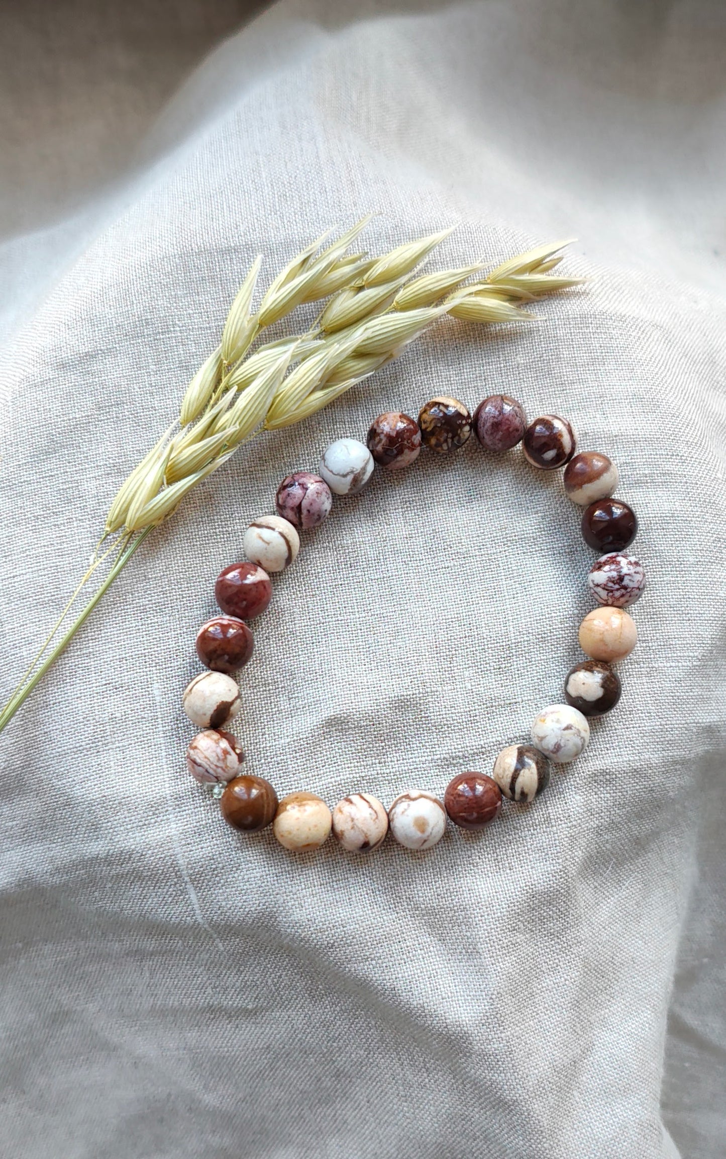 Jaspe Chocolat - Bracelet Boule 8mm