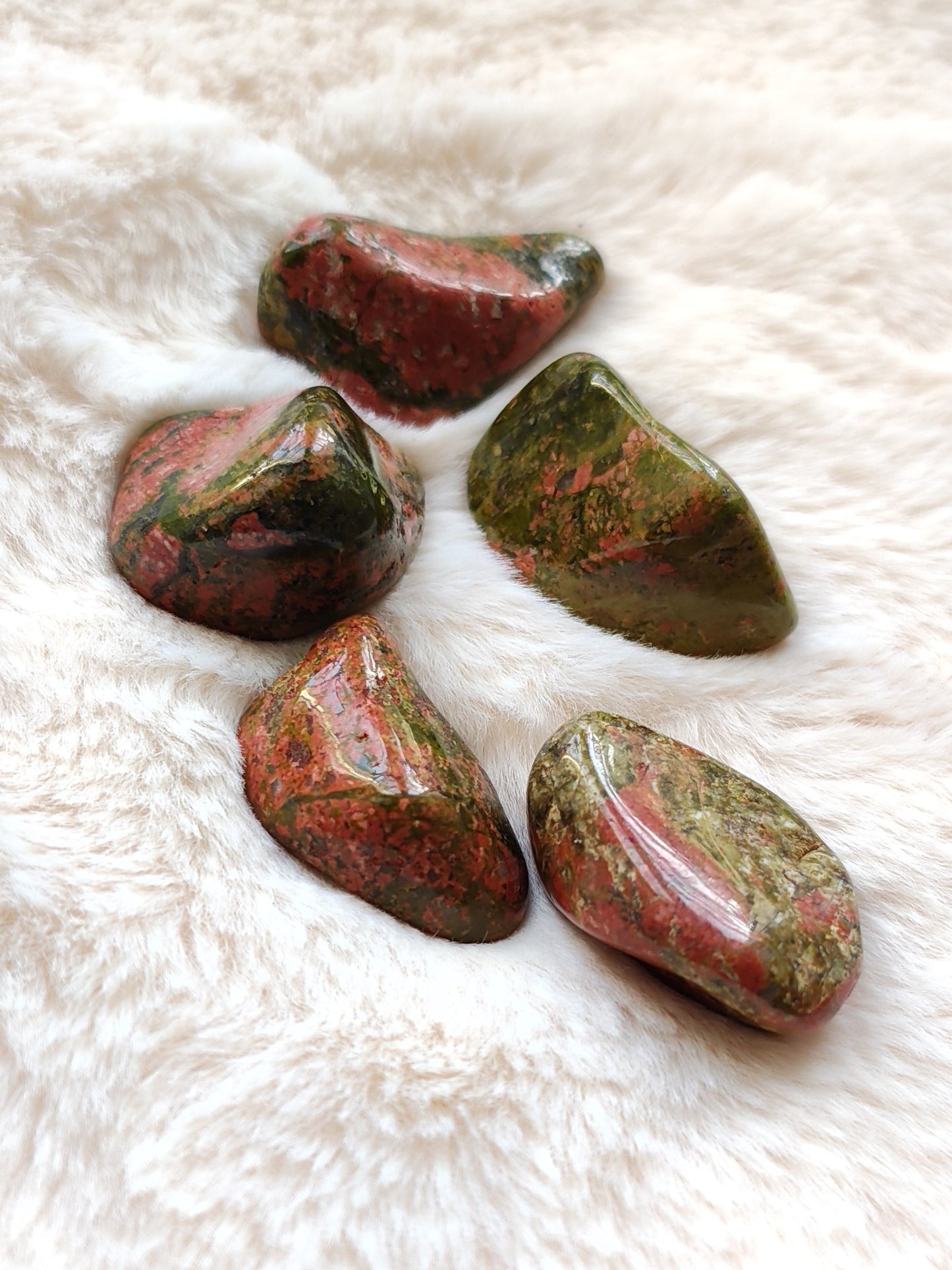 Unakite - Pierre roulée