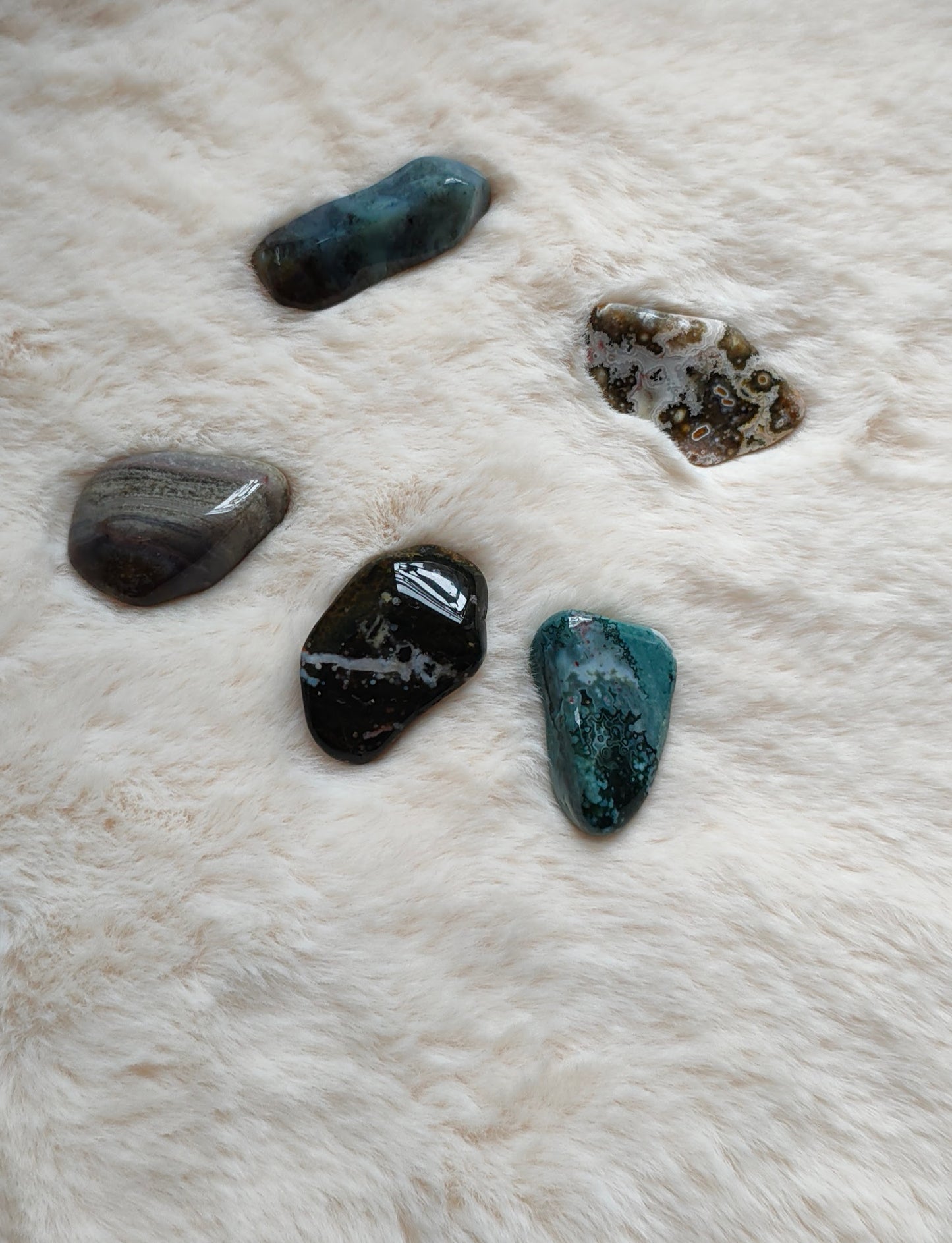 Jaspe Océan - Pierre Roulée