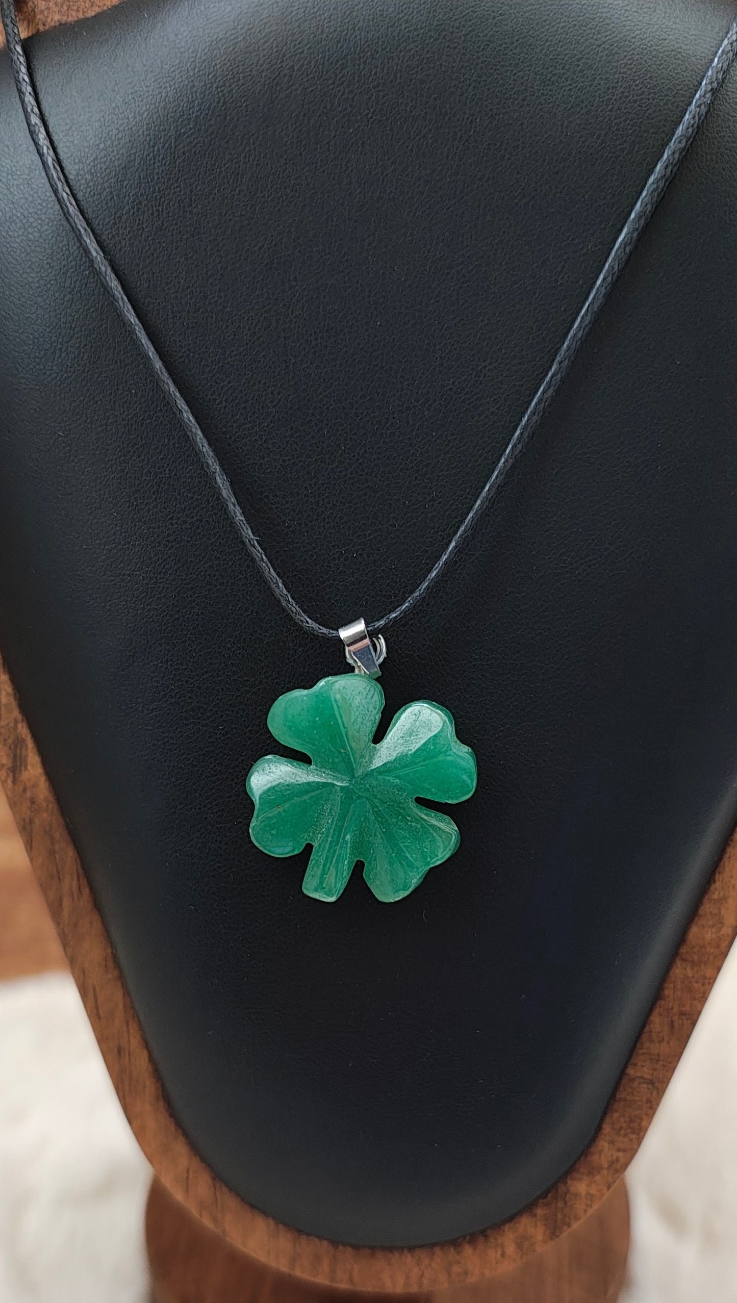 Aventurine Verte - Pendentif Trèfle