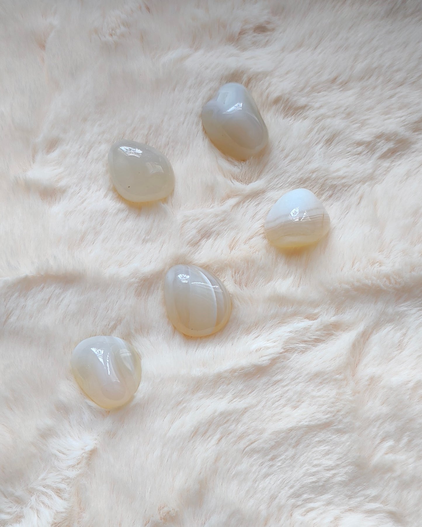 Agate Blanche - Pierre Roulée