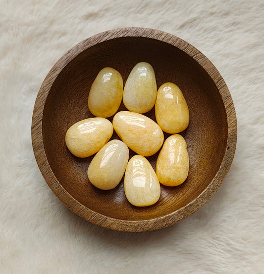Orange Calcite - Drilled Stone