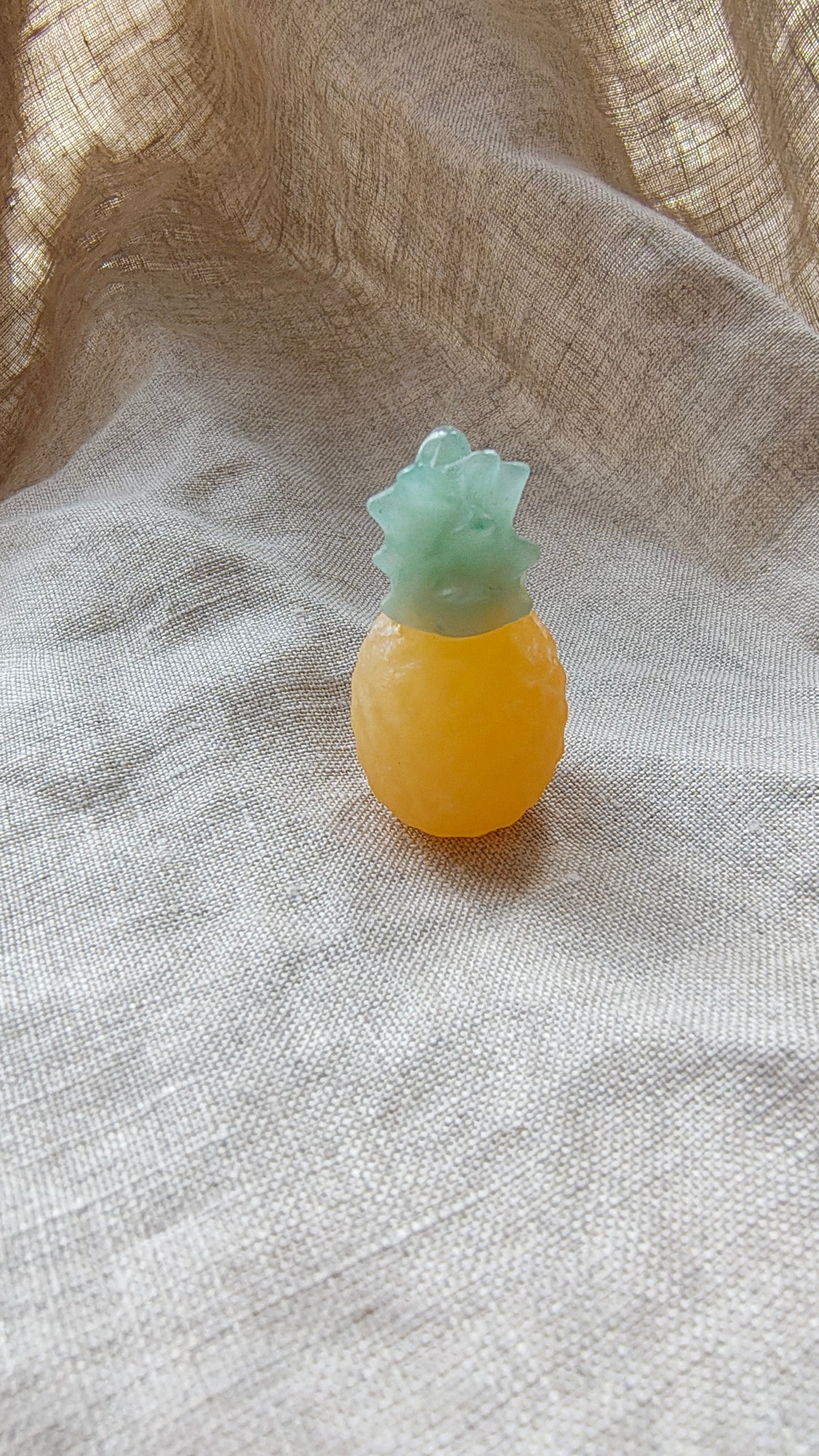 Calcite Jaune x Aventurine Verte - Ananas 18 grammes