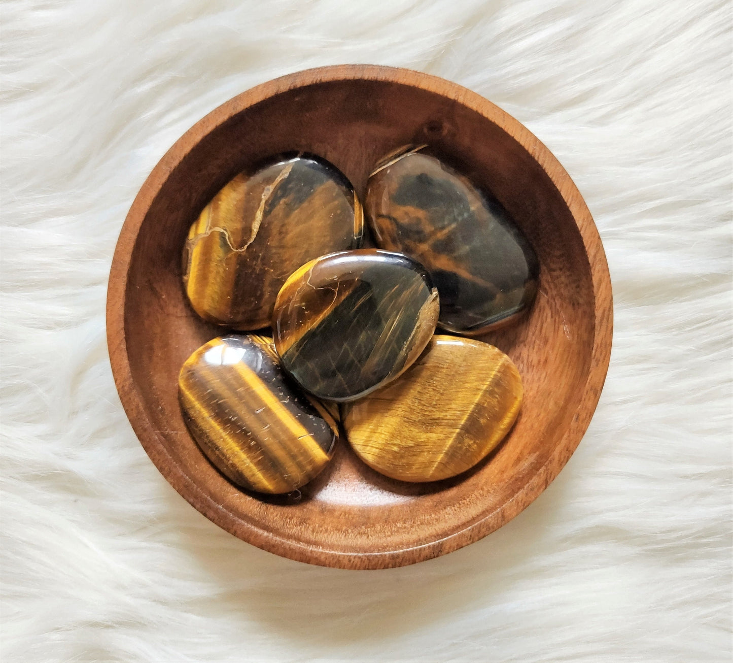 Œil de Tigre - Pierre Plate - Lithothérapie - Pierres Naturelles