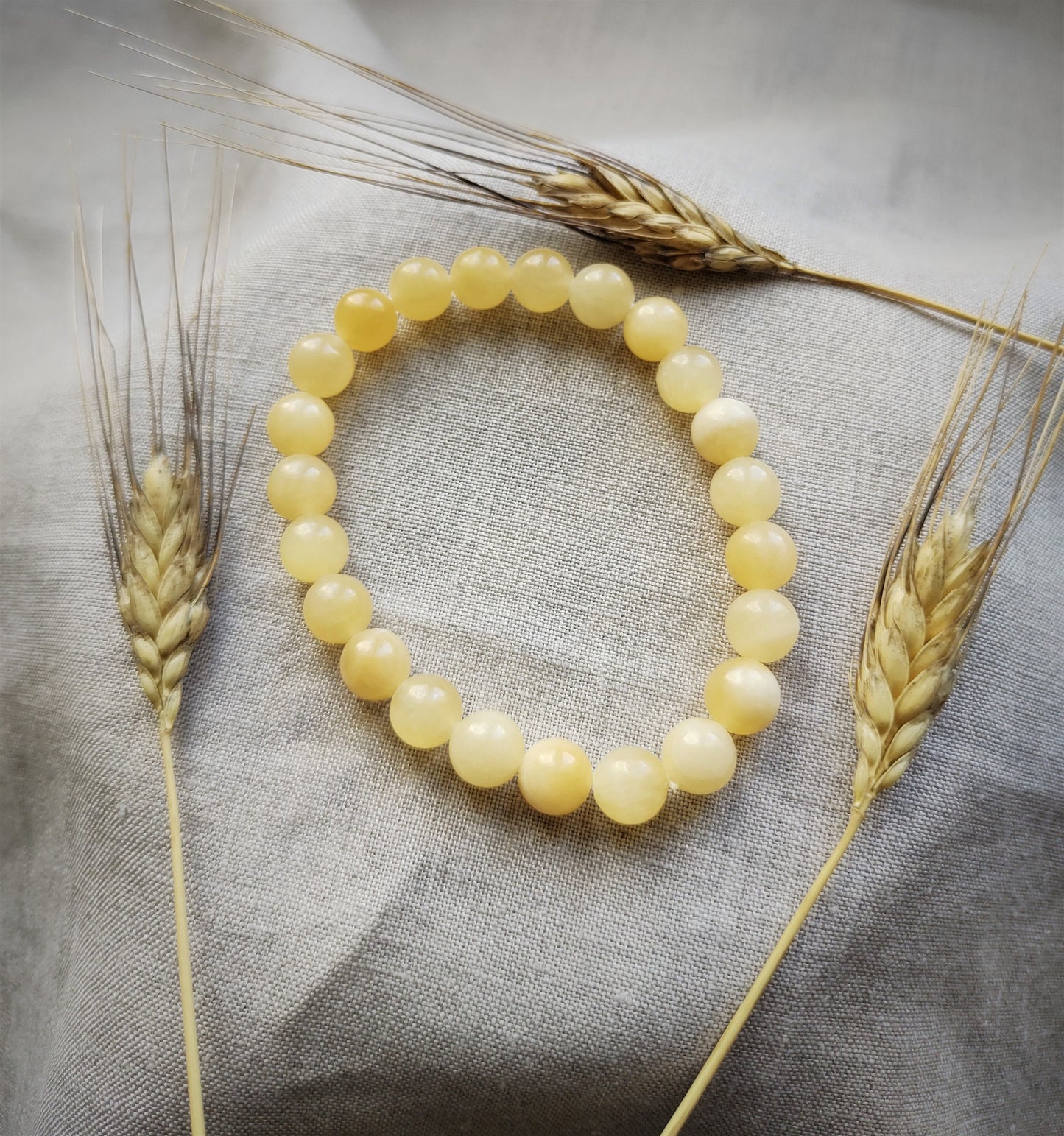Yellow Calcite - 8mm Ball Bracelet