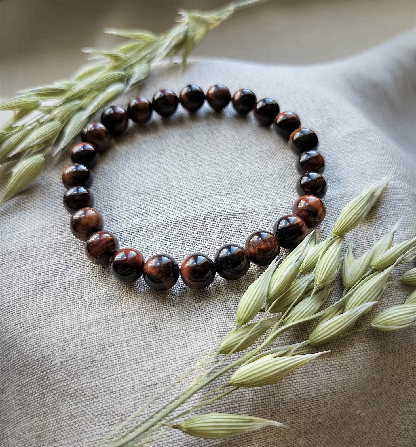 Œil de Taureau - Bracelet 8mm - Lithothérapie - Pierres Naturelles