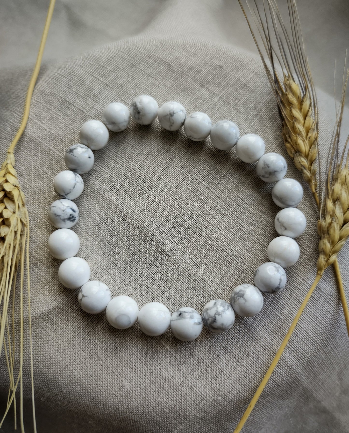 Howlite - Bracelet 8mm - Lithothérapie - Pierres Naturelles