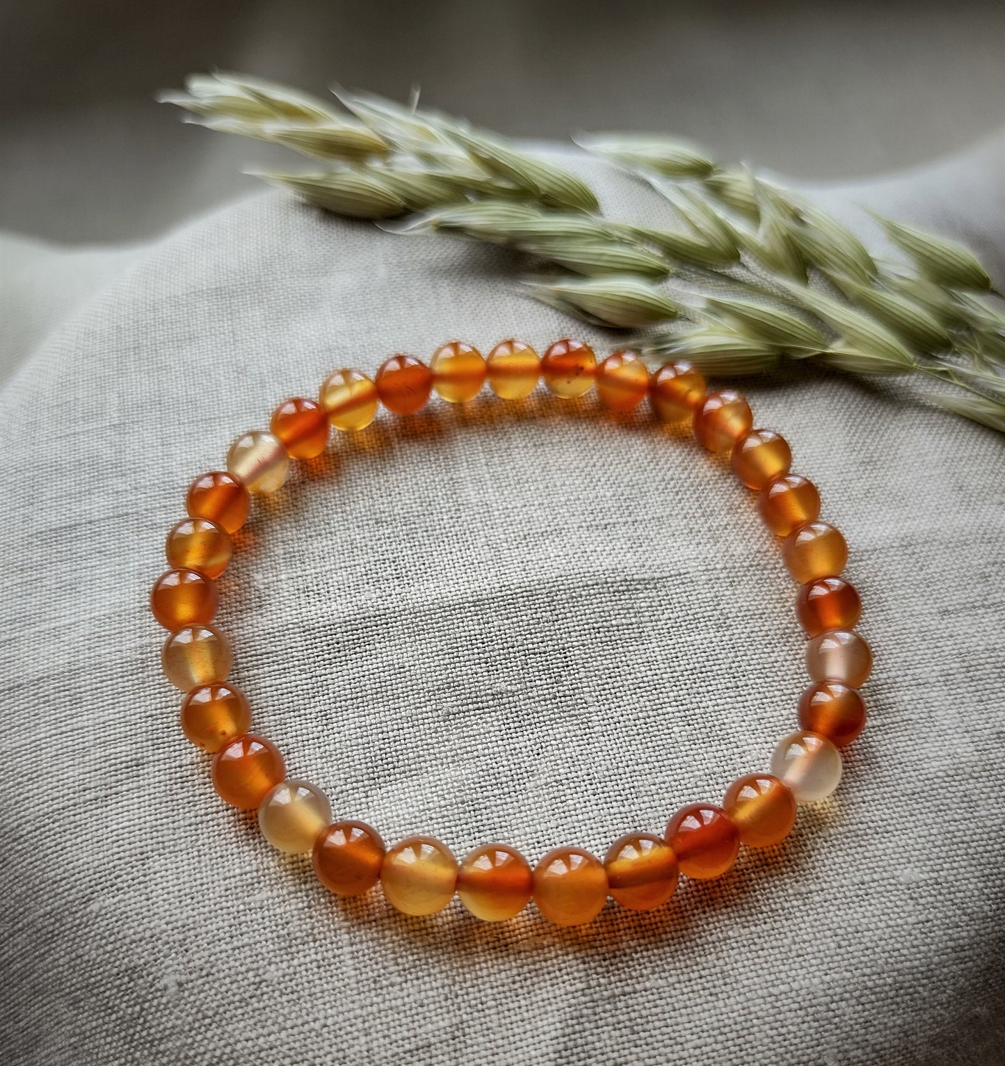 Cornaline - Bracelet Boule 6 mm