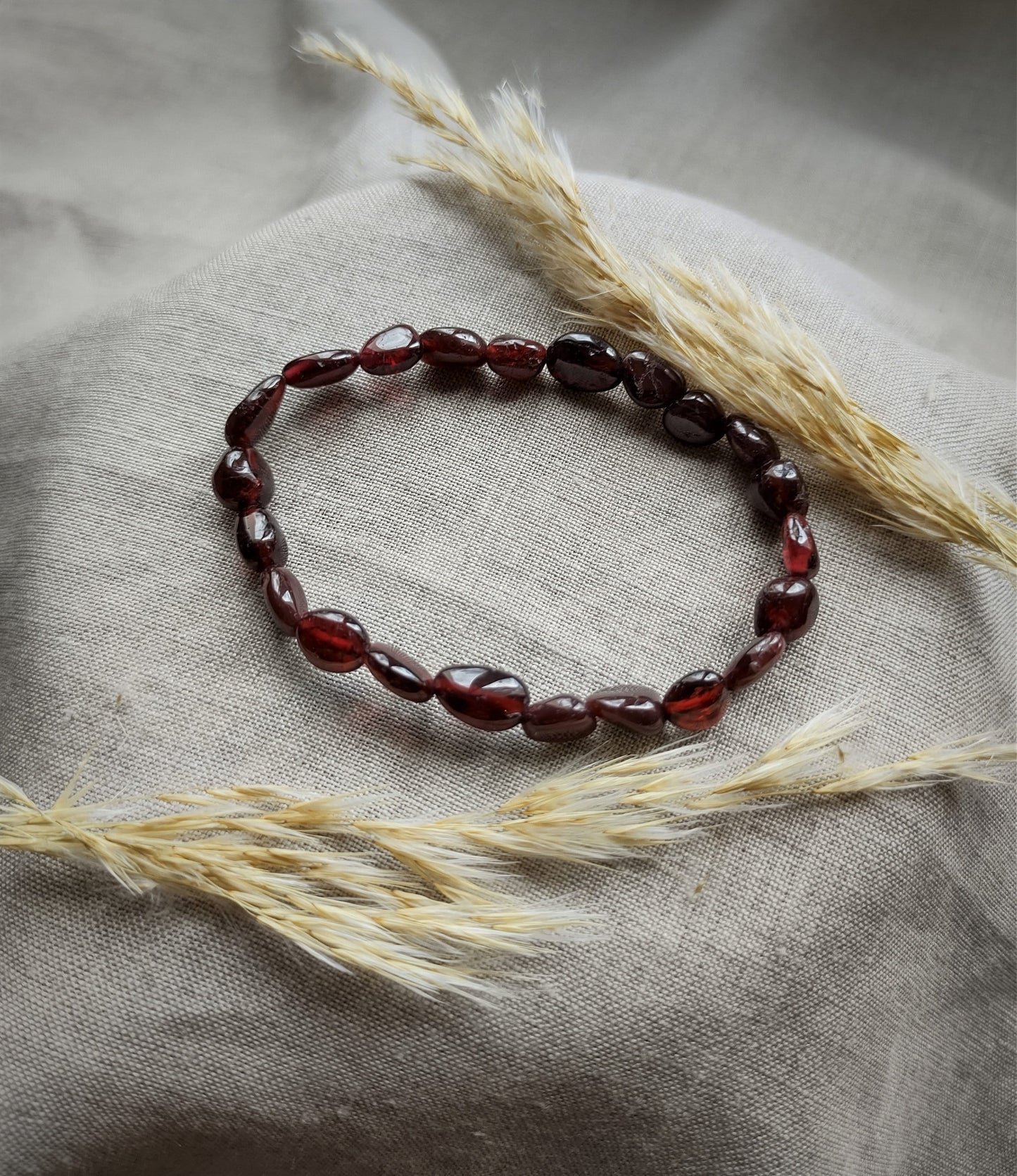 Grenat Almandin - Bracelet Pierres Roulées - Lithothérapie - Pierres Naturelles