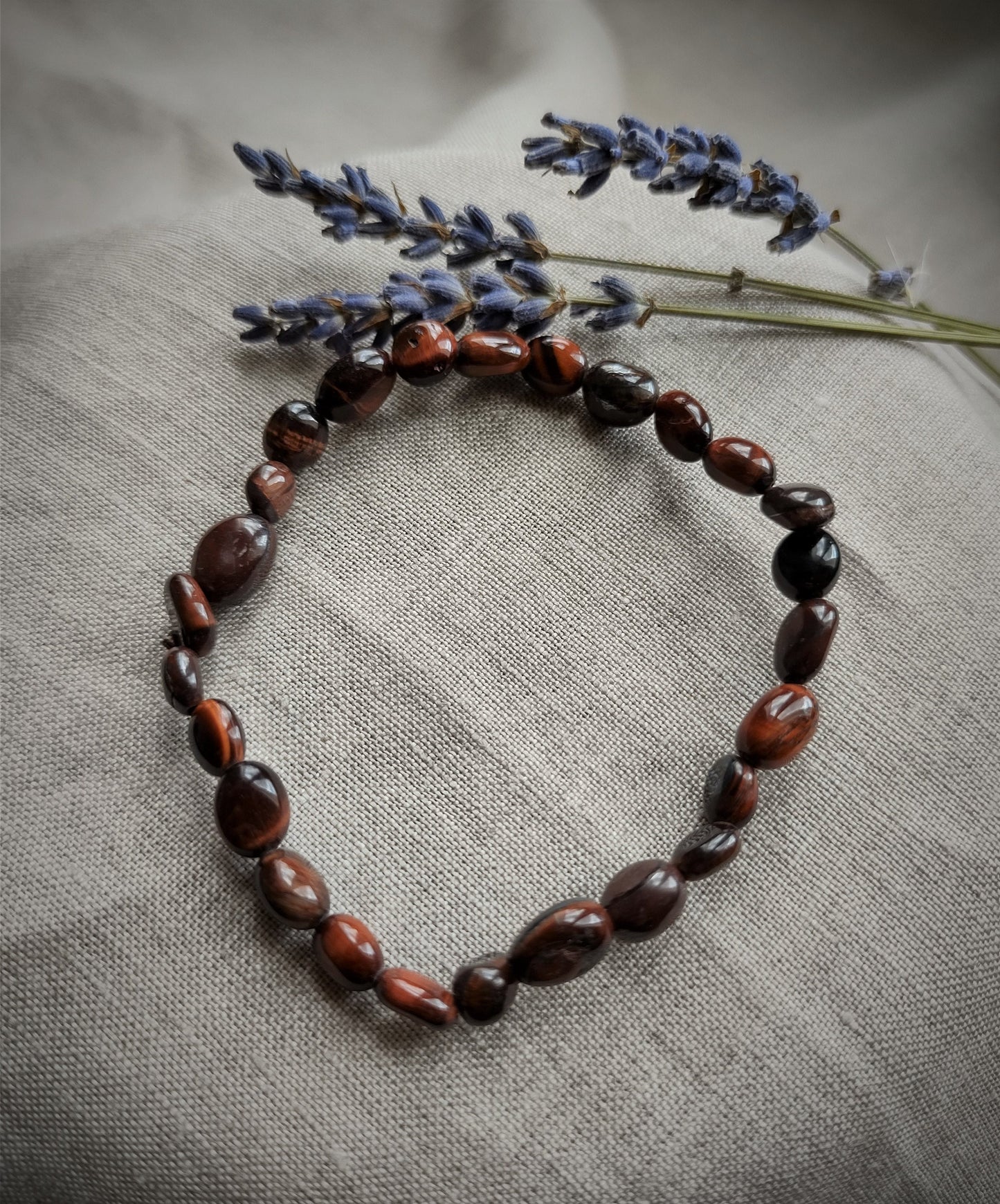 Œil de Taureau - Bracelet Pierres Roulées