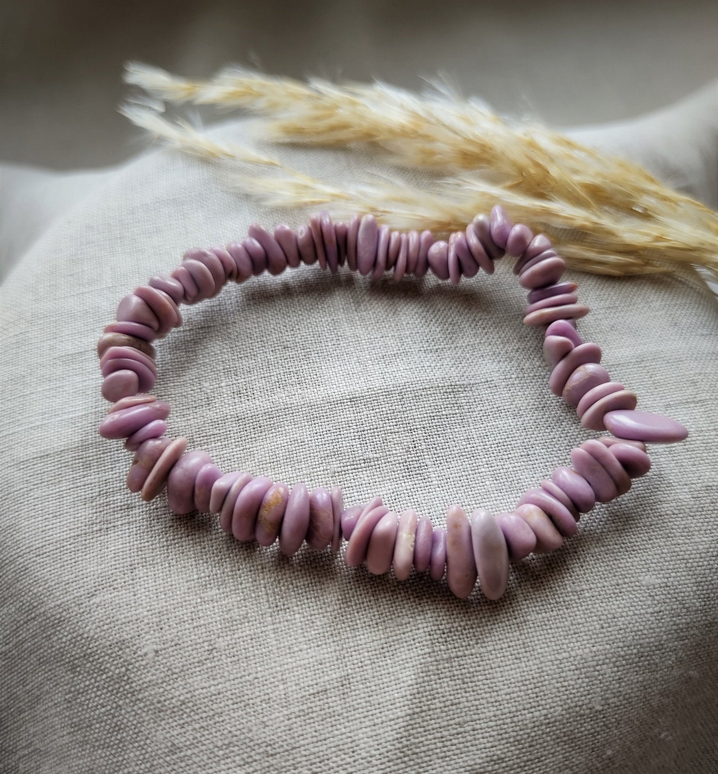 Phosphosidérite - Bracelet Chips - Lithothérapie - Pierres Naturelles