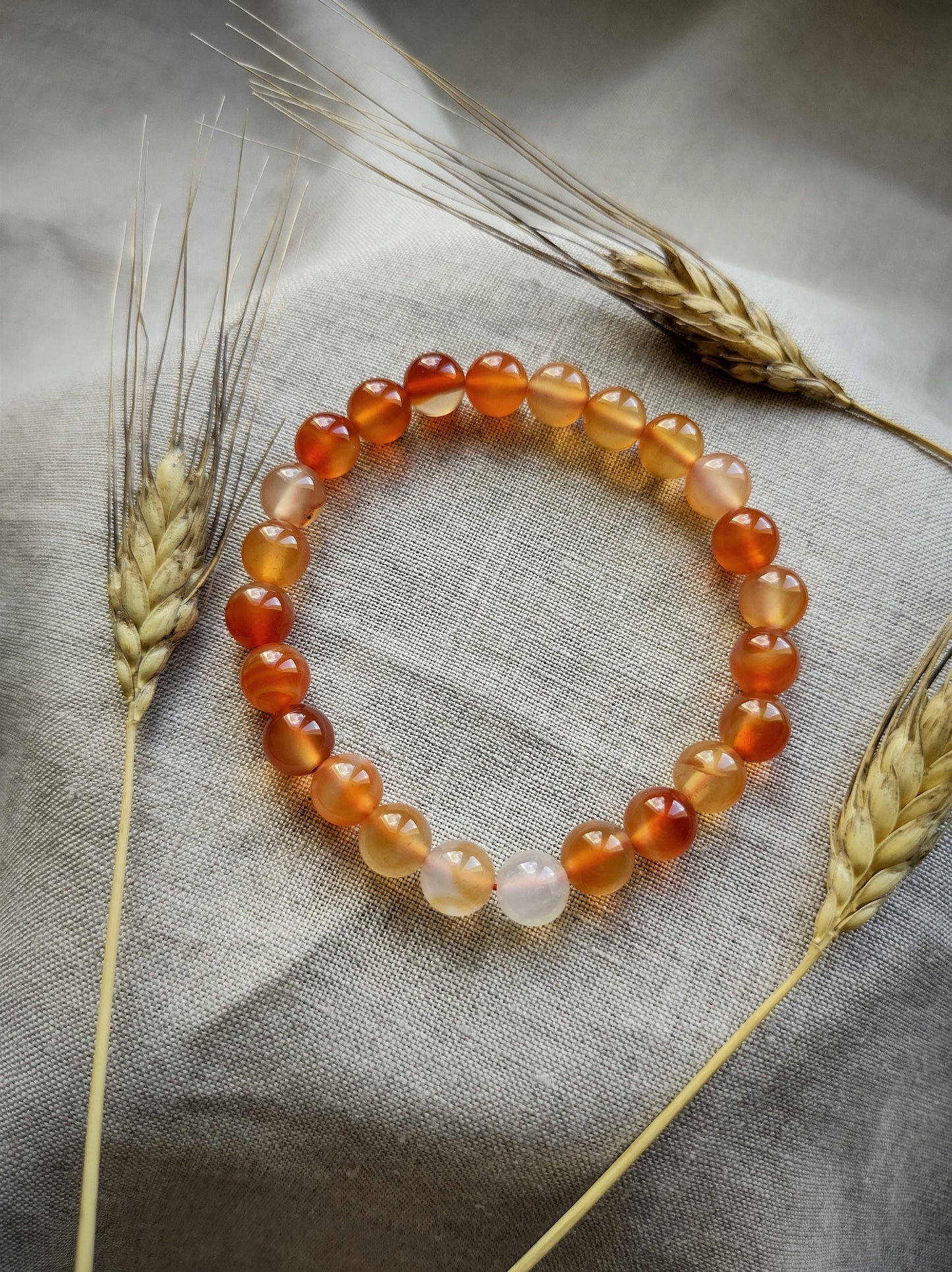 Cornaline - Bracelet Boule 8 mm