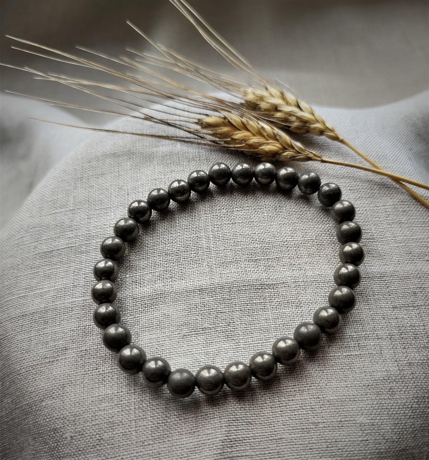 Pyrite - Bracelet 6mm - Lithothérapie - Pierres Naturelles