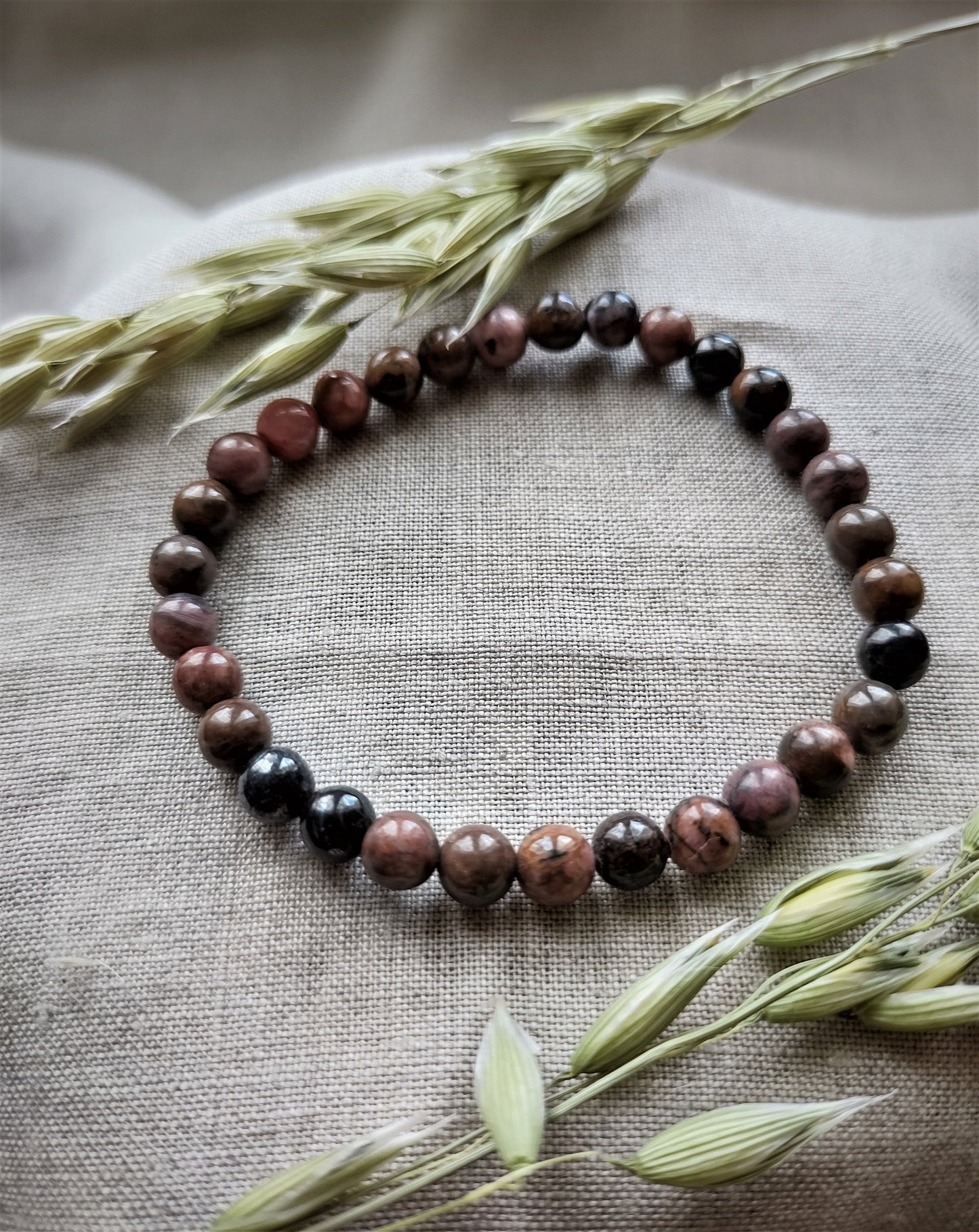 Rhodonite - Bracelet Boule 6mm