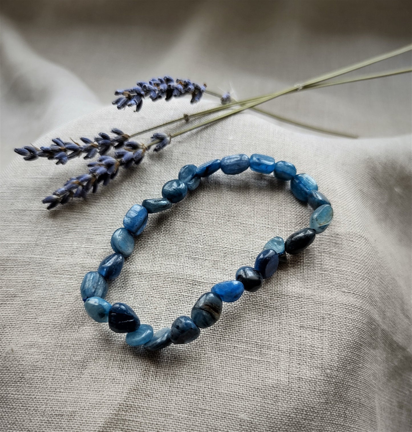 Cyanite Bleue - Bracelet Pierres Roulées