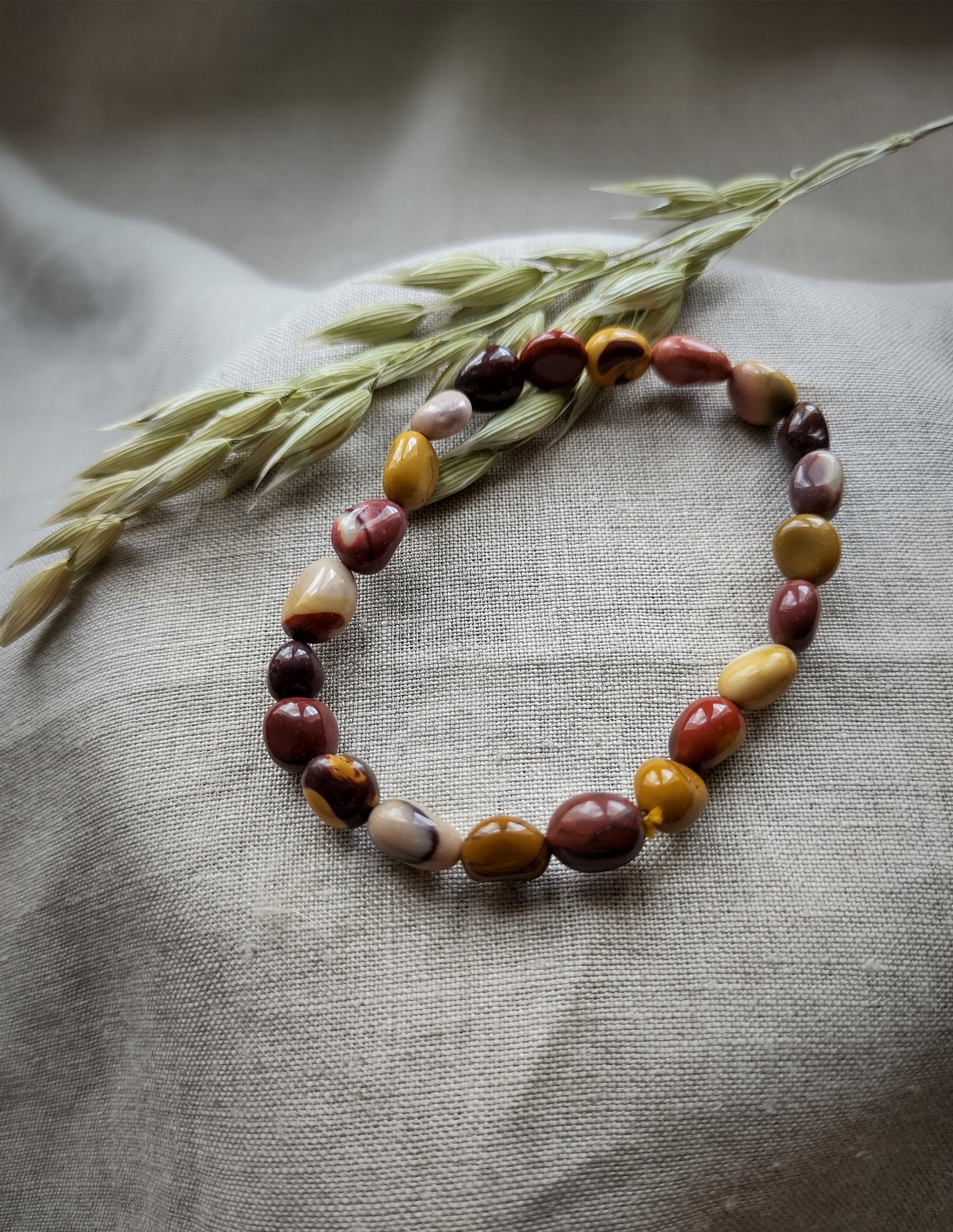 Jaspe Mookaite - Bracelet Pierres Roulées