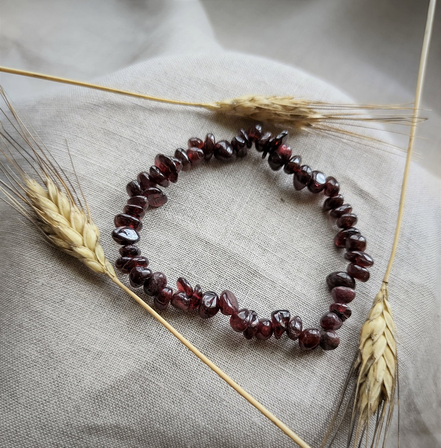Almandine Garnet - Chips Bracelet