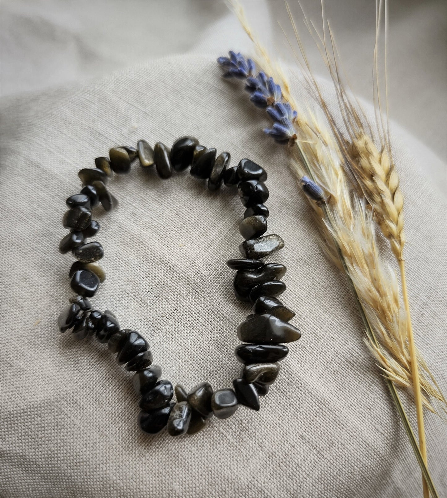 Obsidienne Dorée - Bracelet Chips