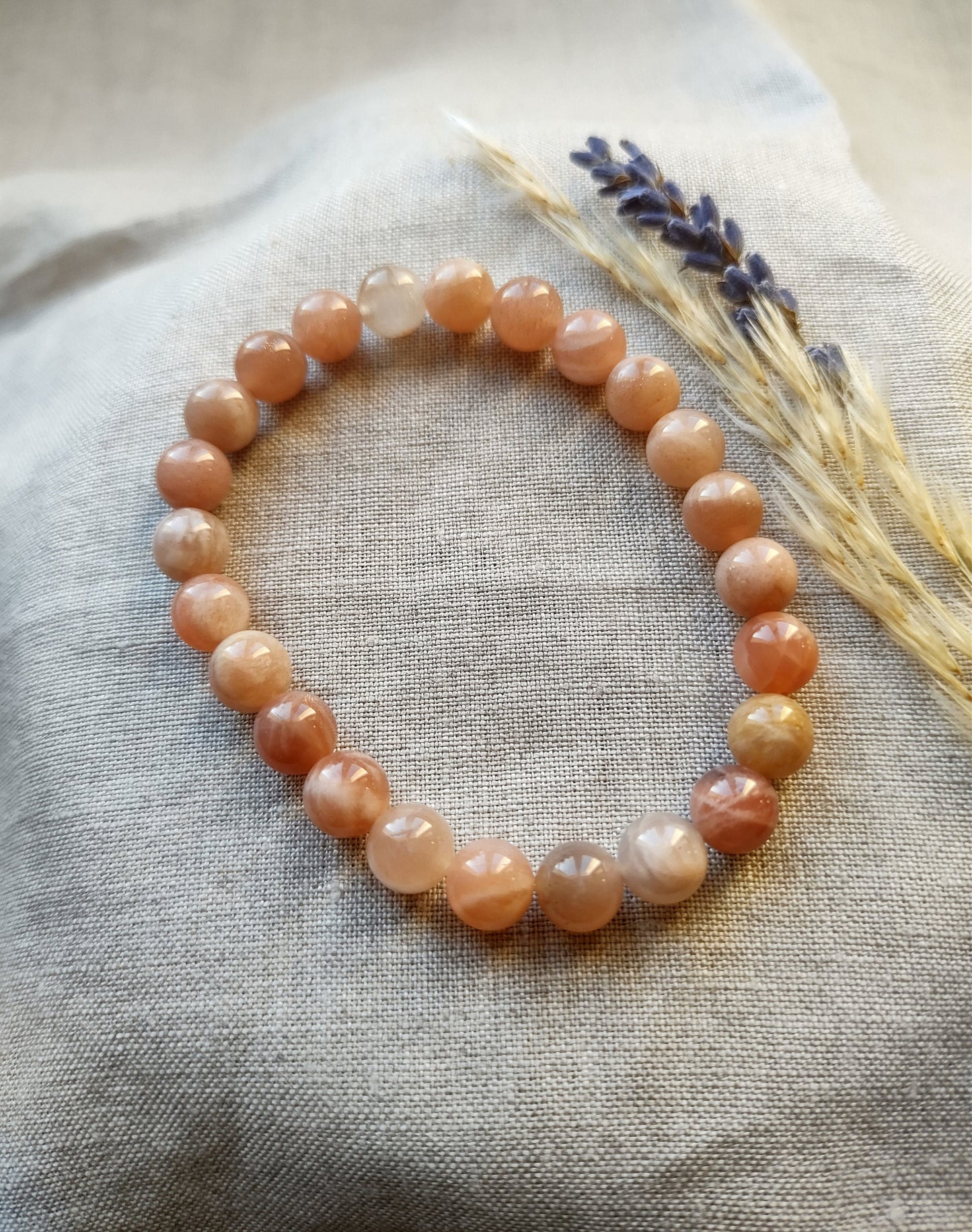 Pierre de Soleil - Bracelet 8mm - Lithothérapie - Pierres Naturelles