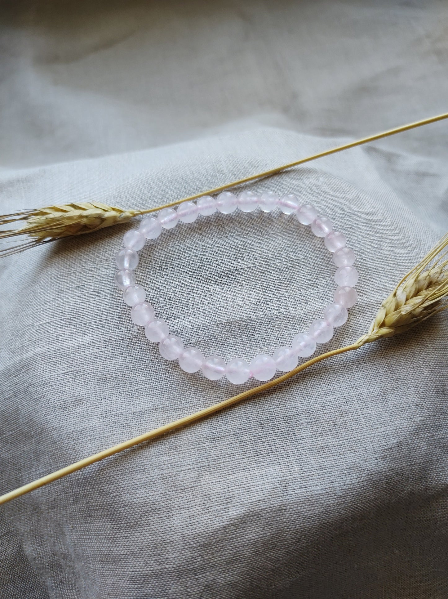 Quartz Rose - Bracelet 6mm - Lithothérapie - Pierres Naturelles