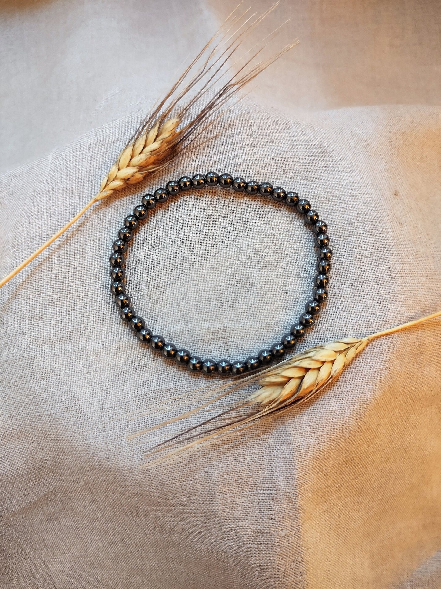 Hématite - Bracelet 4mm - Lithothérapie - Pierres Naturelles