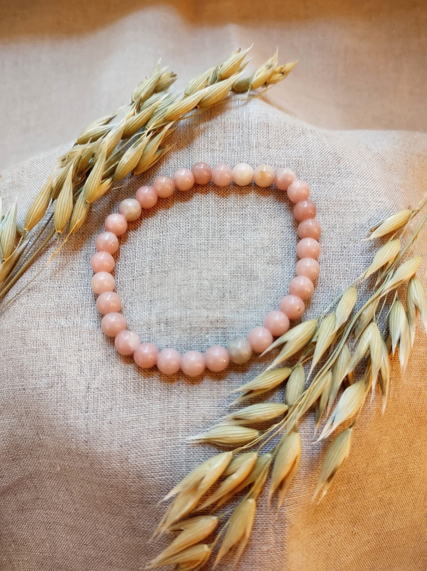 Pink Opal - 6mm Ball Bracelet
