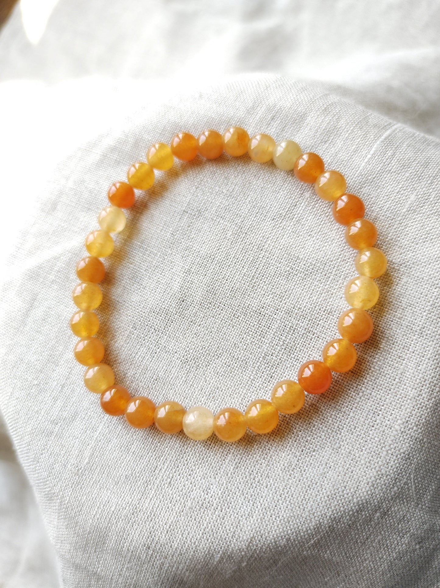 Aventurine Orange - Bracelet Boule 6mm