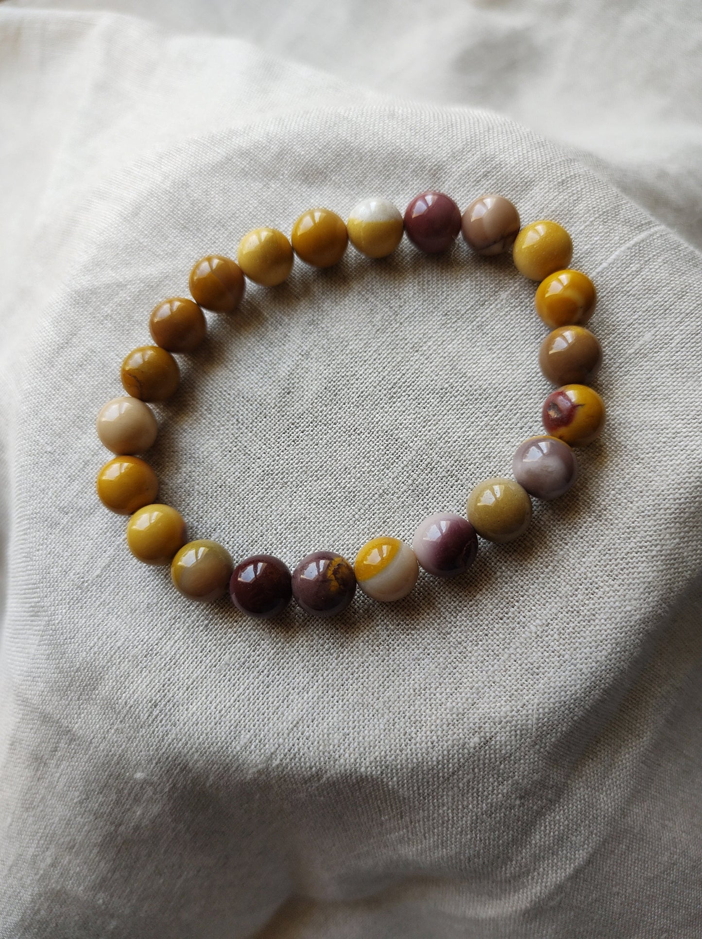 Jaspe Mookaite - Bracelet Boule 8mm