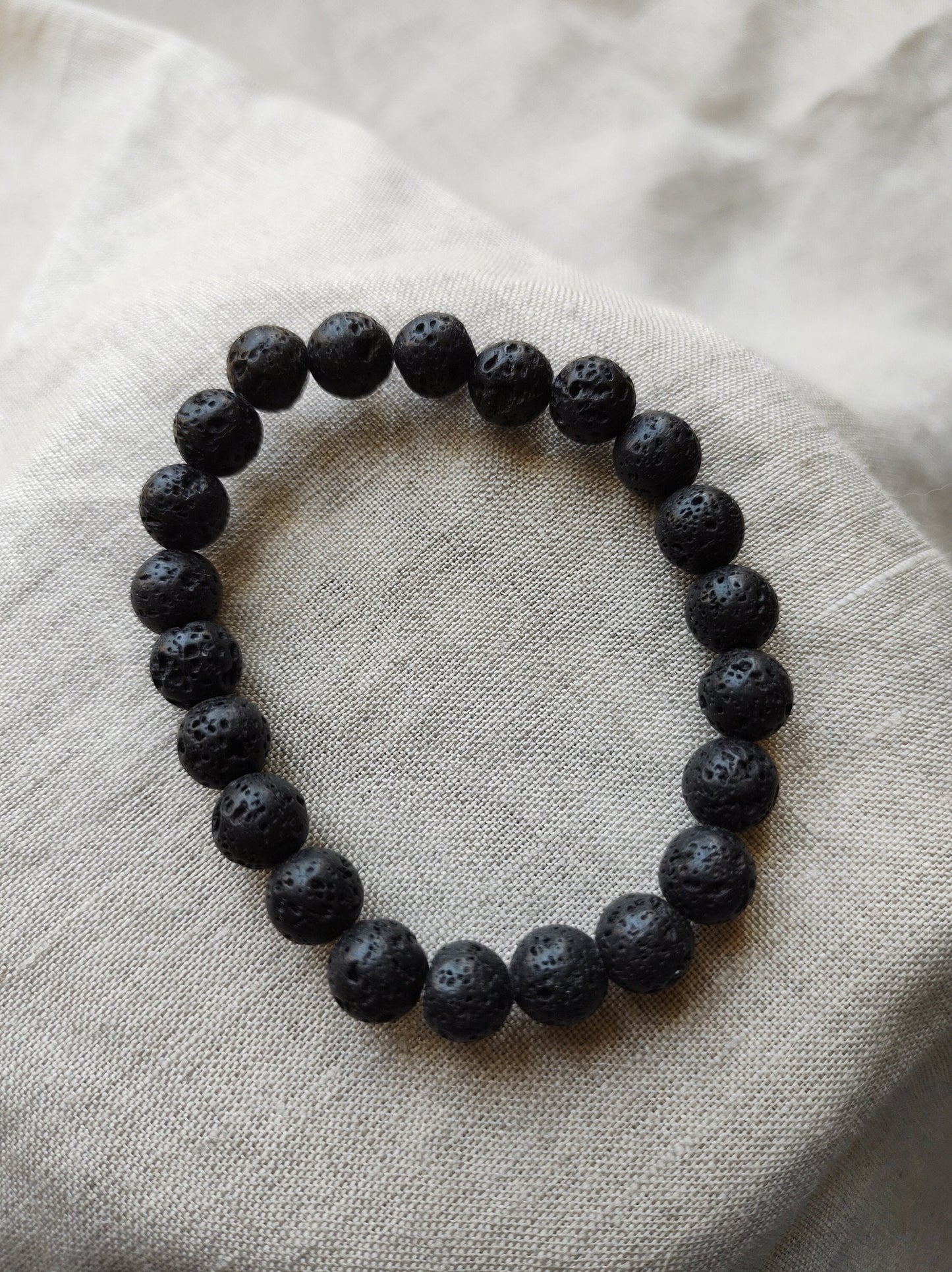 Pierre de Lave - Bracelet 8mm - Lithothérapie - Pierres Naturelles