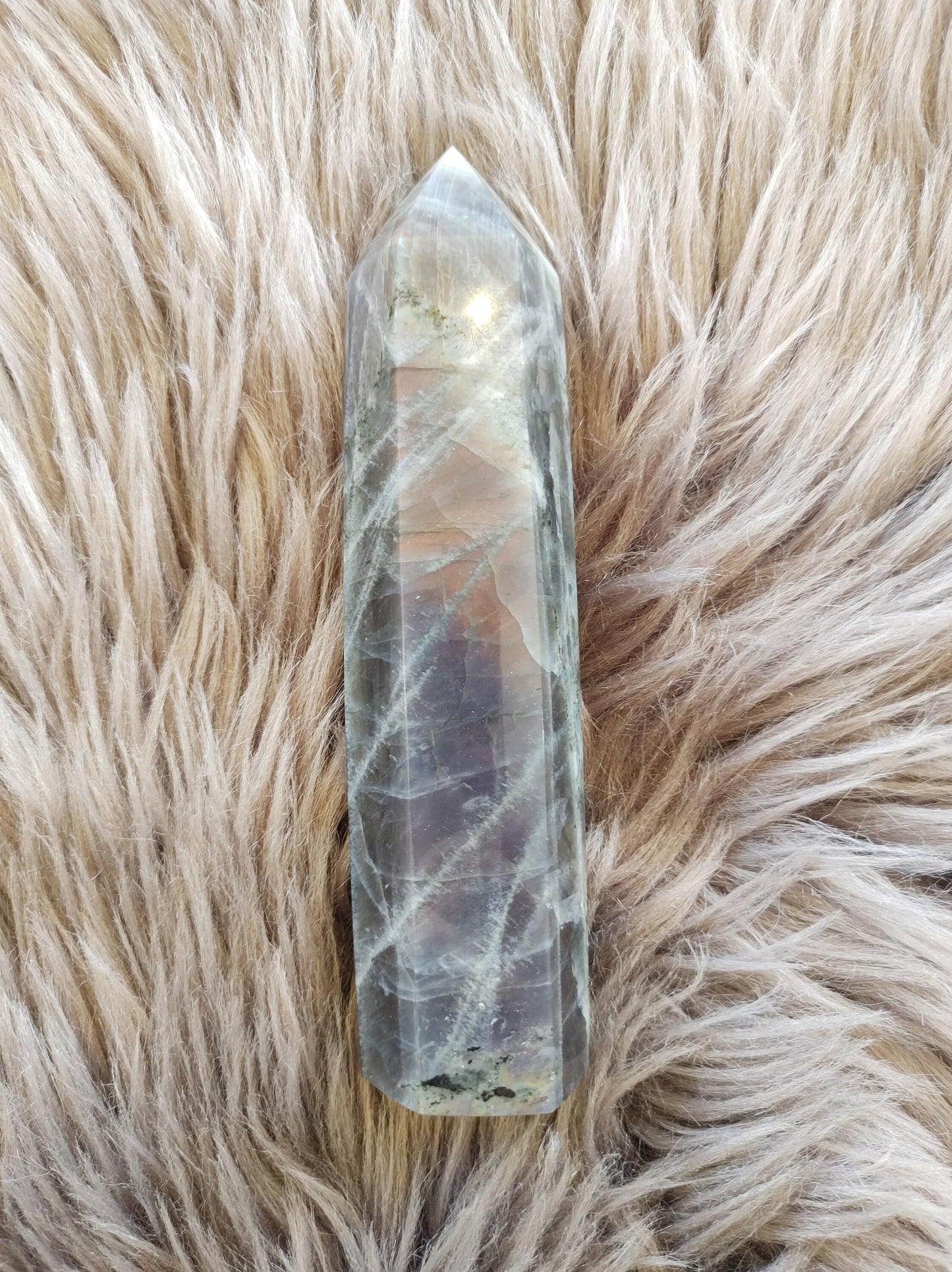 Labradorite Violette - Pointe - Lithothérapie - Pierres Naturelles