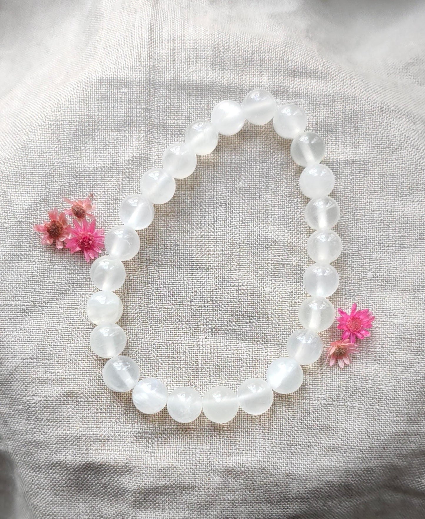 Calcite Optique - Bracelet 8mm - Lithothérapie - Pierres Naturelles - Esprit - Energie - Action - Harmonie - Sérénité - Structure