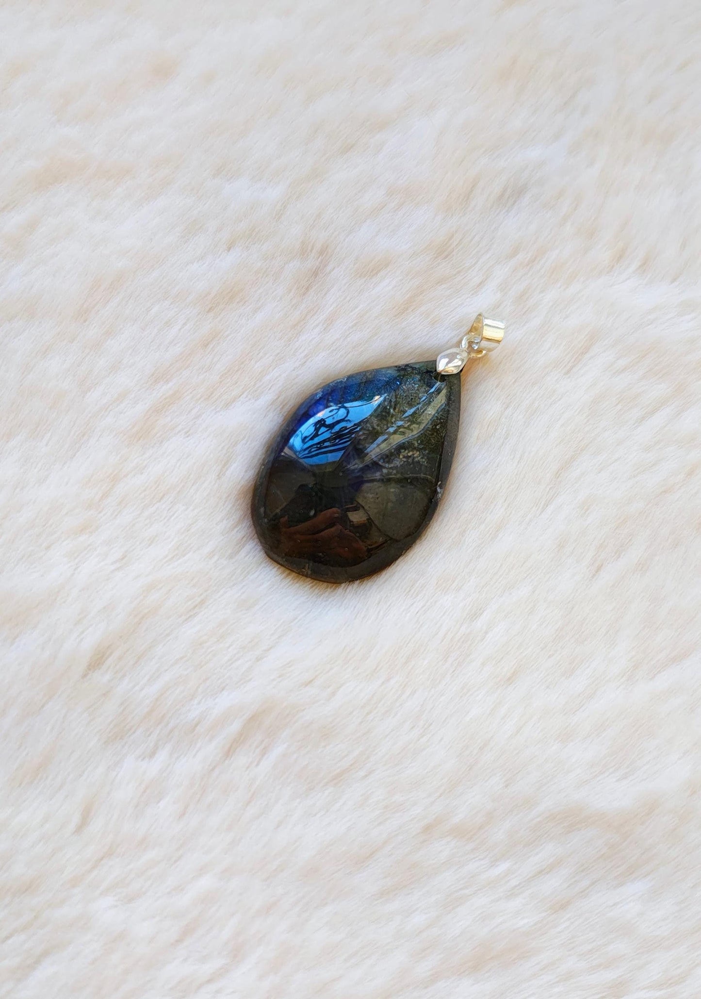 Labradorite - Pendentif - Lithothérapie - Pierres Naturelles - Protection - Clarté - Perspectives - Intuition - Empathie - Bienveillance - G