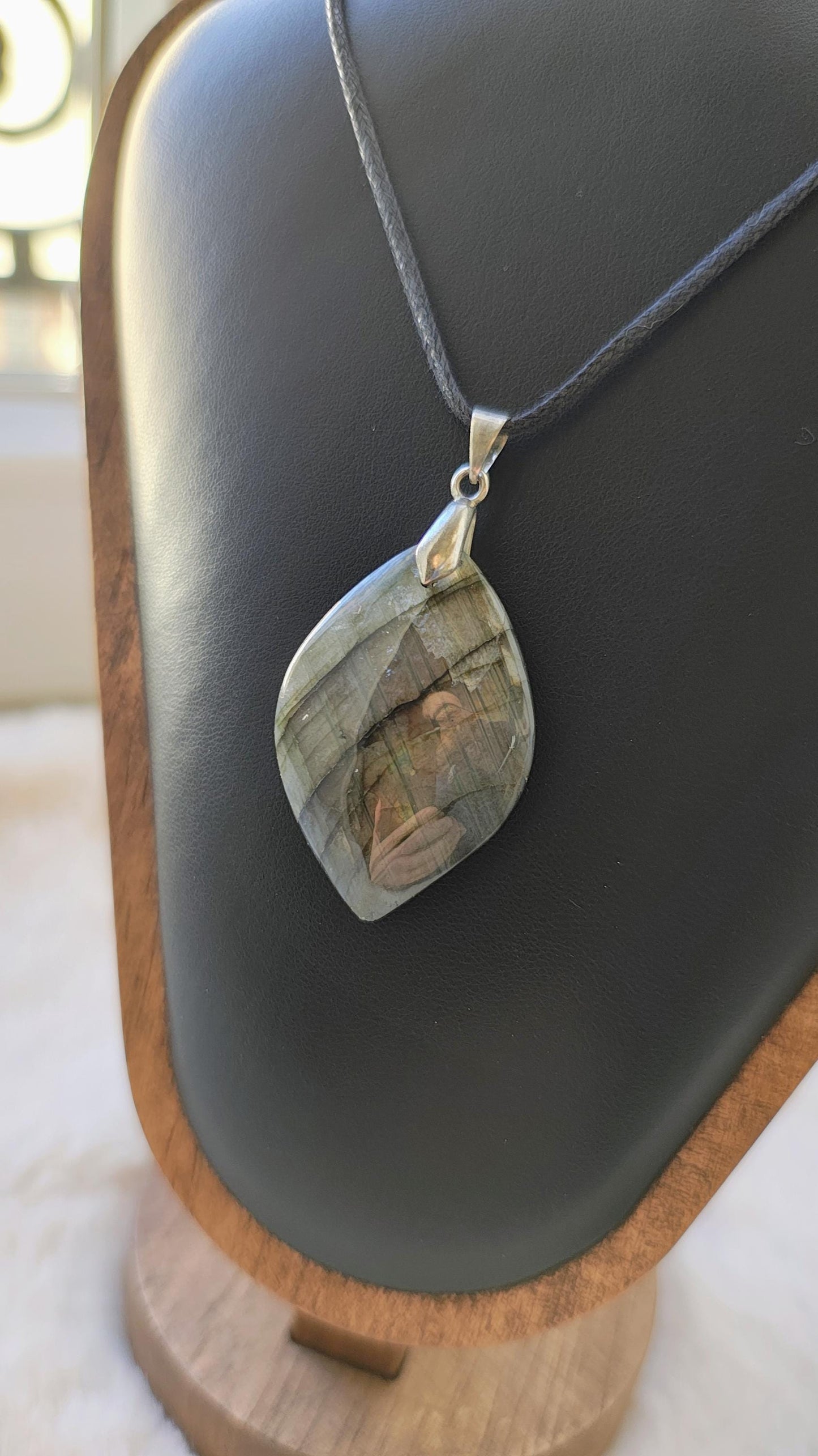 Labradorite - Pendentif - Lithothérapie - Pierres Naturelles - Protection - Clarté - Perspectives - Intuition - Empathie - Bienveillance - H