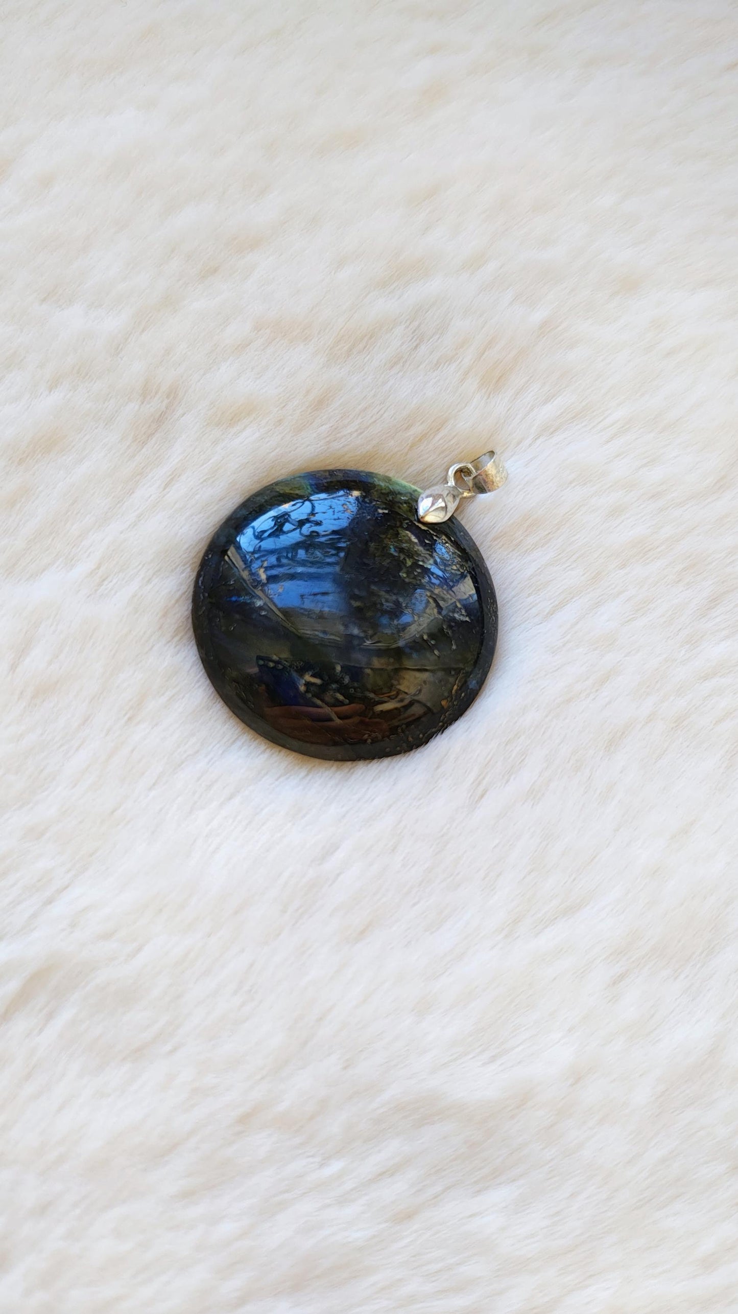 Labradorite - Pendentif - Lithothérapie - Pierres Naturelles - Protection - Clarté - Perspectives - Intuition - Empathie - Bienveillance - F
