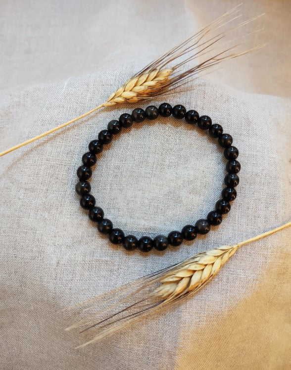 Obsidienne Œil Céleste - Bracelet Boule 6mm