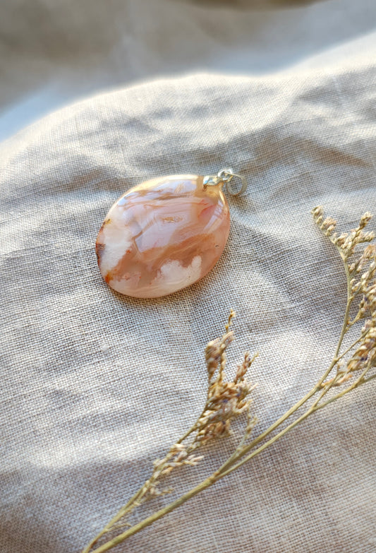 Cherry Blossom Agate - Pendant