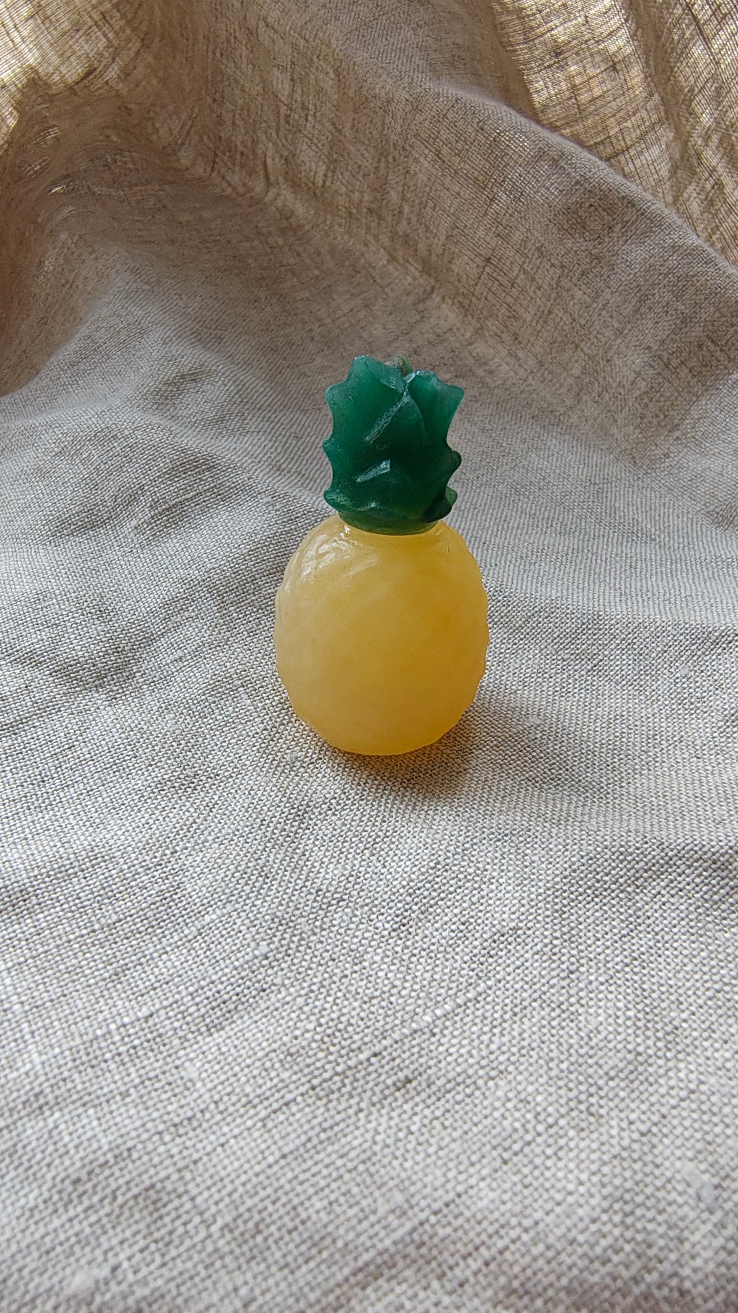Calcite Jaune x Aventurine Verte - Ananas 20 grammes
