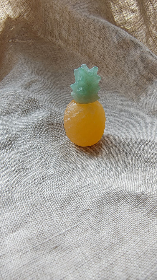 Calcite Jaune x Aventurine Verte - Ananas 18 grammes