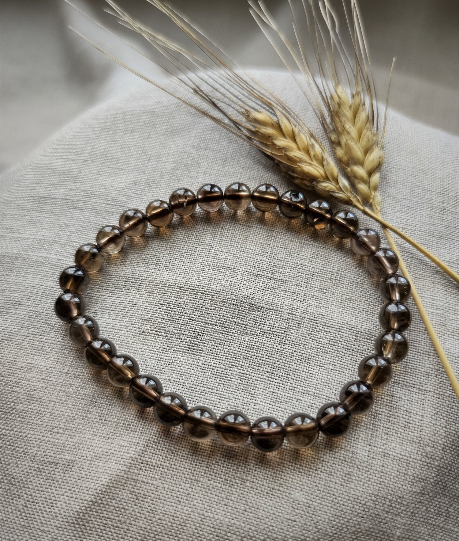 Quartz Fumé - Bracelet 6mm - Lithothérapie - Pierres Naturelles