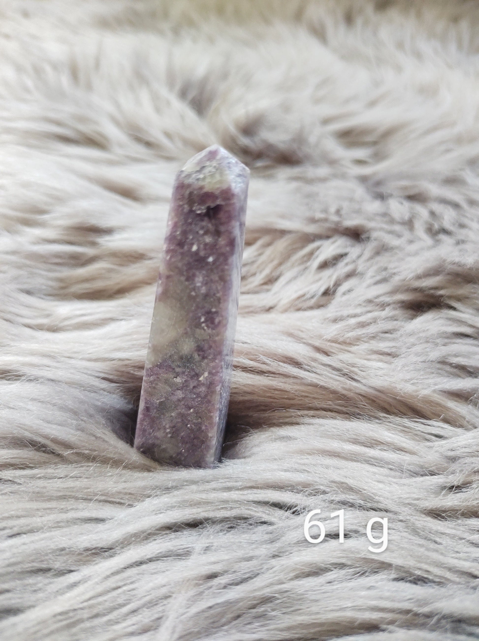 Lépidolite - Obélisque - Lithothérapie - Pierres Naturelles