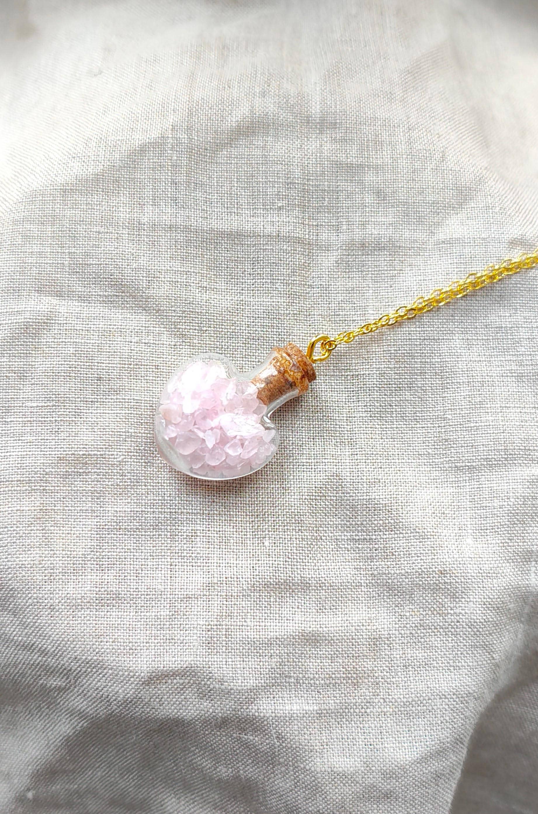 Quartz Rose - Pendentif - Lithothérapie - Pierres Naturelles