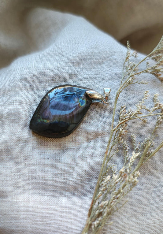 Labradorite - Pendentif - Lithothérapie - Pierres Naturelles - Protection - Clarté - Perspectives - Intuition - Empathie - Bienveillance - B